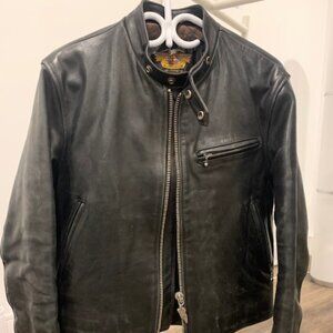 Harley Davidson single rider black leather jacket